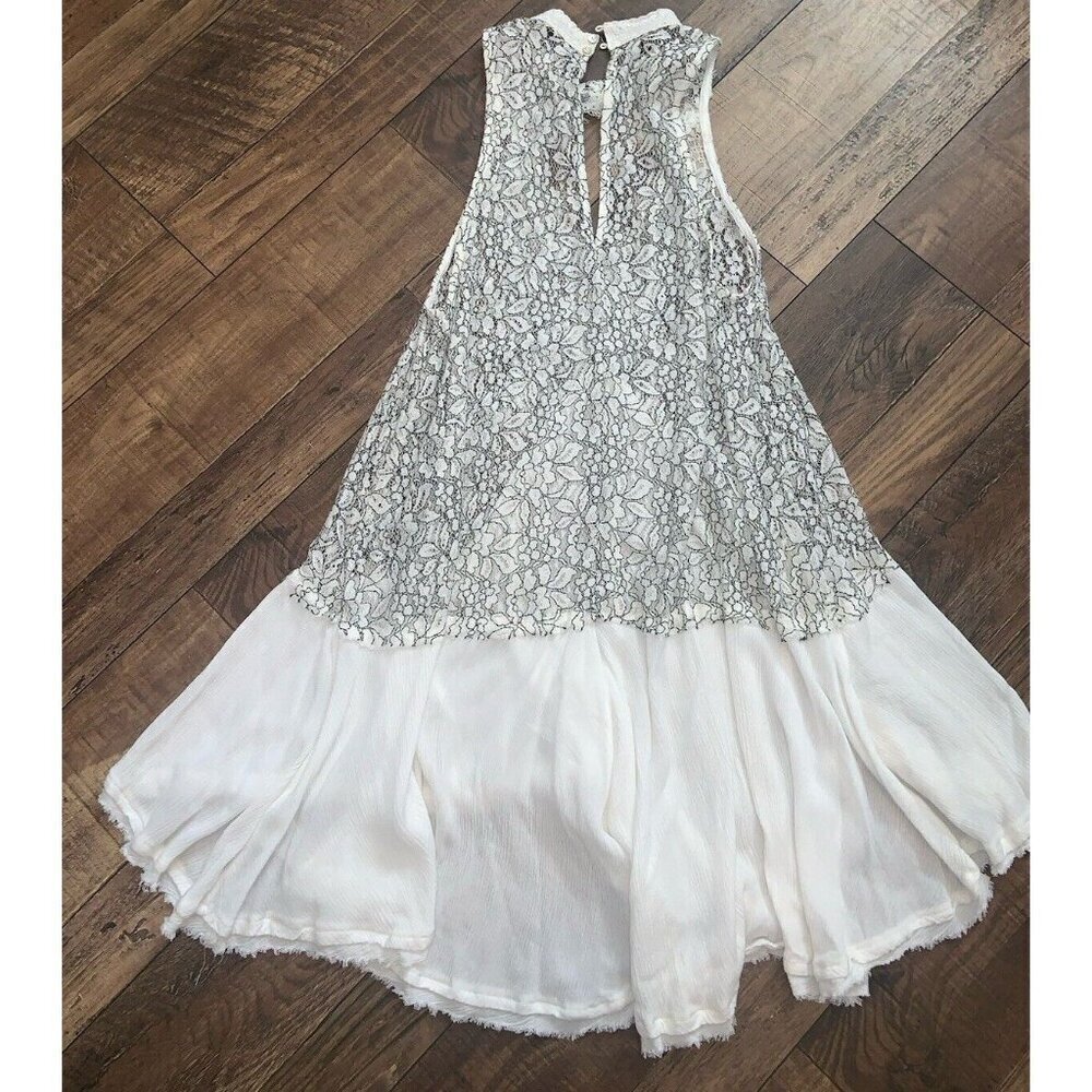 free people tell tale Tunic /dress S 122$ Nwot fall casual lace boho white black - Picture 7 of 9